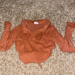 Long Sleeve Open Back Top